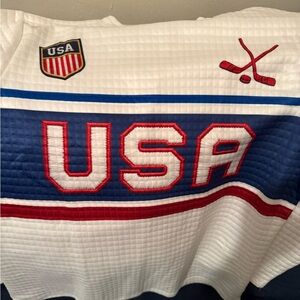 Nike USA White Blue Red Men's Hockey Jersey